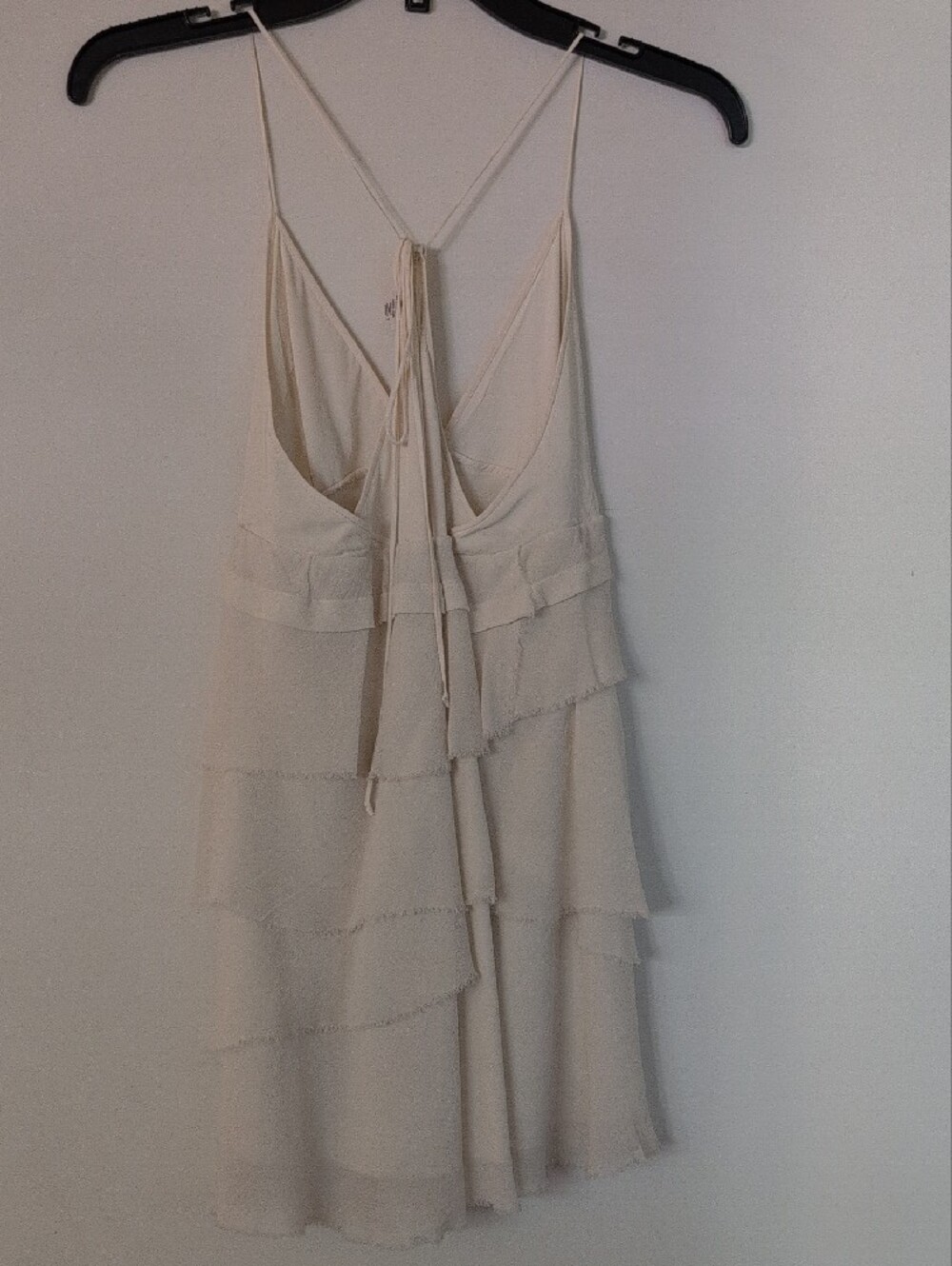 Ivory Ruffled Spaghetti Strap Top - Picture 3 of 3